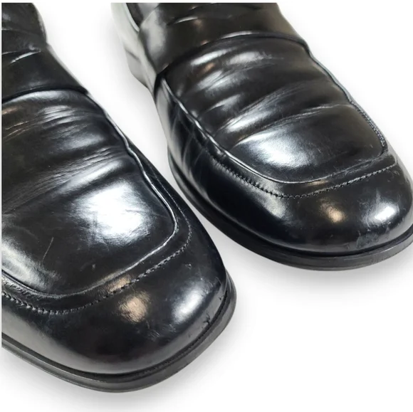 To Boot New York Adam Derrick Black Leather Penny Loafers Size 10.5 - Picture 7 of 13